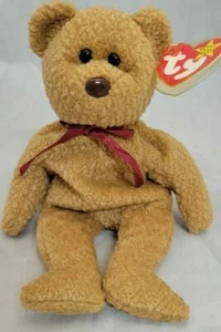 Ty Beanie Baby CURLY THE BEAR 4-12-1996. PVC. No Star. Tag Errors. RARE! 4052 - Picture 1 of 6