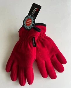 Girls' Waterproof Thinsulate Red Fleece Gloves, Size Large, New with tags - Picture 1 of 3