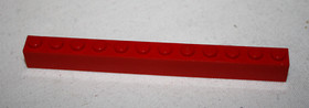 "Building Block 1x12 Red 6112", Replacement Part, Lego