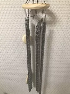 Jumbo Wind Chime Silver and Black. 58" -Brand New-SHIPS N 24 HOURS - Picture 1 of 4