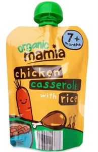 10 x 130g Mamia Bio Babynahrung Hühnerauflauf mit Reis 7+ Monate - Bild 1 von 2