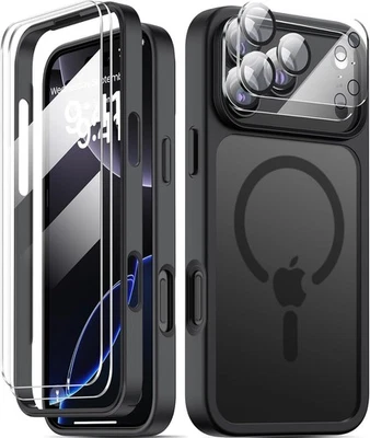 COOLQO iPhone 17 Pro Magnetic Case,with Screen Protector + Camera Lens Protector, 6.3"