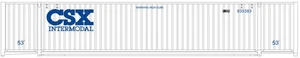 Atlas HO Scale Jindo 53' Cargo Container 3-Pack CSX/UMXU Set #2 (White/Blue) - Picture 1 of 1