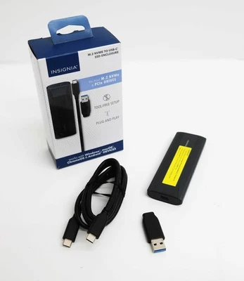 Insignia M.2 NVMe to USB-C SSD Enclosure NS-PCNVMEHDE - Black - Image 1 of 3