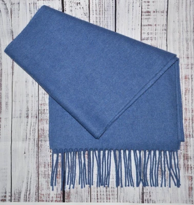 NUEVA BUFANDA BELLE FRANCE para hombre ~ para mujer 100 % cachemir con flecos talla  10"x72" Foto 1 de 4