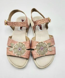 Star Step Girls’ Leather Hook & Loop Sandal Sz 12 US / 30 EU Pre-owned - Picture 1 of 6