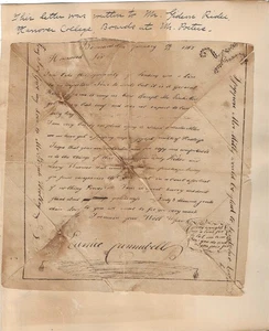 1787 Bernardston MA Handwritten Young Woman Calligraphy Letter Mass Penmanship - Picture 1 of 1