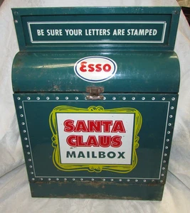 Vintage ESSO Oil Gasoline Santa Claus Mailbox - Picture 1 of 10