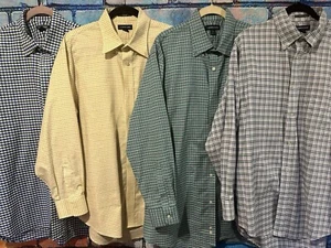 4 (lot 4) Lands End Men's 17-33 Supima No Iron Oxford Traditional Fit Button Up - Picture 1 of 16