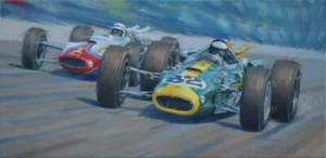 Jim Clark Lotus 38 1965 Indy 500 Motor Sport Racing Classic Car Art Print - Picture 1 of 1