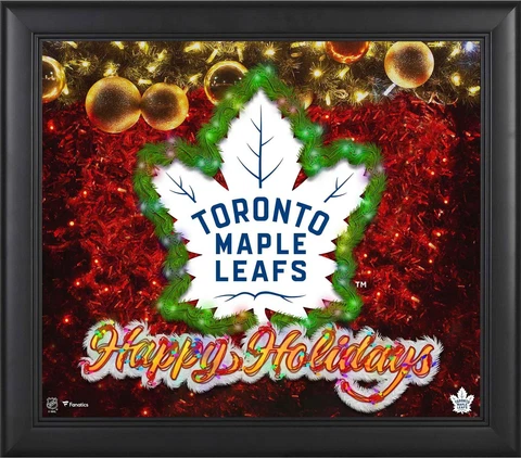 Toronto Maple Leafs Framed 15" x 17" Happy Holidays Collage Cover