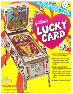 Lucky Card Gottlieb Pinball Flyer / Brochure / Ad- Mint Condition - Hard to Find - Picture 1 of 1