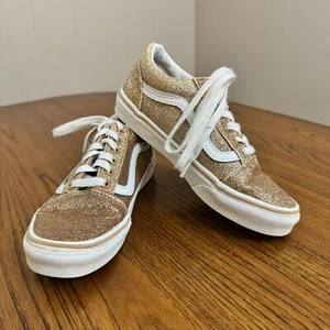 Vans OTW Gold Glitter Low Top Skate Shoes Sneakers #508731 Kids Size 3 - Picture 1 of 10