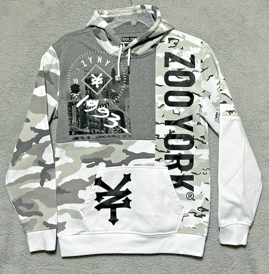 Sudadera con capucha Y2K Zoo York 1993 NYC Streetwear talla M skate SK8 grunge hip hop Foto 1 de 4