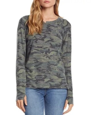 Michael Stars Sz.SP Small Petite Top Green Camo Long Sleeve Terra Shirt Soft NWT - Изображение 1 из 4