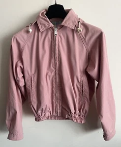 Vintage Woolrich Harrington Jacket Pink Rose Collared Hood Tartan size S M 810 - Picture 1 of 23