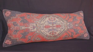 Vintage pillow,15x37 pillow,Lumbar pillow,cushion pillow,Throw pillow,rug pillow - Picture 1 of 12