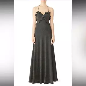 Jill Stuart Metallic Rainbow Stripe Gown Halter Top Sz 10 - Picture 1 of 8