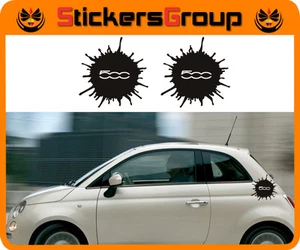 COPPIA ADESIVI MACCHIA FIAT 500 PER AUTO TUNING NEW - Foto 1 di 1