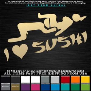Funny I Love Sushi Nasty Boy JDM fits jeep Car Jeep Truck Sticker Decal - Picture 1 of 12