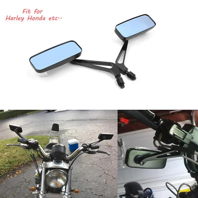 Rectangle Motorcycle Side Mirrors For Suzuki Marauder 800 1600 Boulevard Black - Image 1 of 4