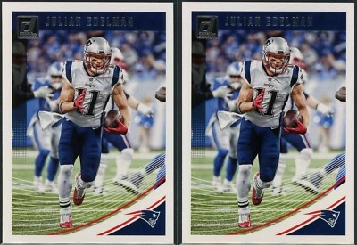 2018 Donruss Julian Edelman #186 Base - Pair - New England Patriots - Image 1 of 2