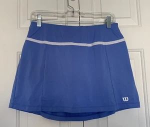 Wilson Tennis Skirt Skort Womens M Blue Elastic Waist Ball Pocket Sporty Active - Picture 1 of 15
