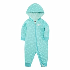 New Nike Baby Girls Full-Zip Hooded Coverall Size 3 Months MSRP $35 - Picture 1 of 1