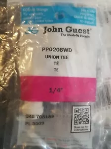 John Guest 1/4 in. Push-To-Connect Polypropylene Union Tee Fitting PP0208WD - Picture 1 of 3