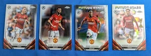 Topps Chrome 2023-24 Manchester United Football Cards Bundle. Mainoo. Garnacho - Picture 1 of 5