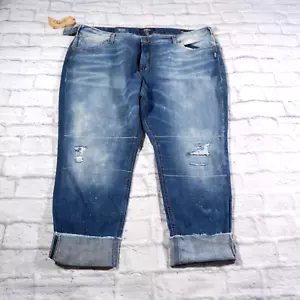 Neu mit Etikett Silver Jeans Girlfriend Tapered Cuffed Distressed Damenjeans blau 24 - Bild 1 von 20