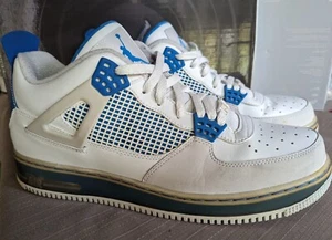 2009 Air Jordan Retro 4 Men Sz 11.5 Fusion Military Blue White AF1 Shoes AFJ 4 - Picture 1 of 11