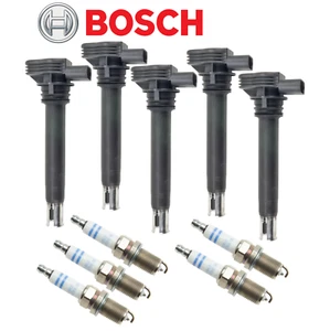 Bosch OEM Ignition Coil & Spark Plug Double Platinum (5set) for Audi Volkswagen - Picture 1 of 1