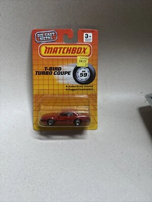Vintage  Matchbox T-Bird Turbo Coupe No. MB59 Red Die Cast Car 1759 - Image 1 of 4