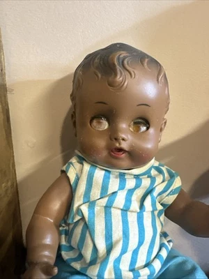 Sunbabe Doll by Luther E. Newton NY | “30-WEE” Mark Vintage 1940s darker skin - Image 1 of 4