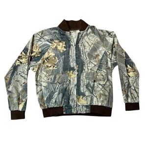 Spartan Outdoors Jacket Mens XL RealTree Hardwoods Camo Full Zip Bomber Vintage - Picture 1 of 6