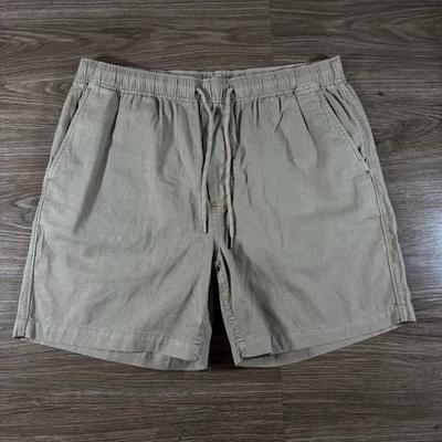 Pantalones Cortos Faherty Essential con Cordón Madera de Roble Caqui Para Hombre Talla Grande 6” Entrepierna Foto 1 de 4