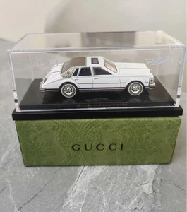 Gucci Hot Wheels Cadillac Seville Limited Mini Car White w/Box - Picture 1 of 4