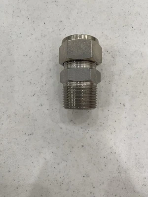 Parker Stainless Steel 3/4" Compression X 3/4" Straight NPT - Image 1 of 3