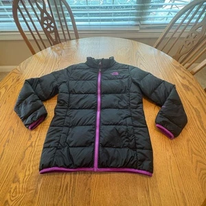 The North Face Daunenjacke Mädchen 550 schwarz L 14/16 ohne Reißverschluss - Bild 1 von 13