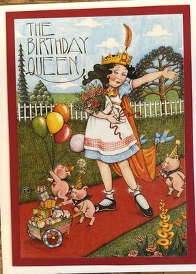Mary Engelbreit Handmade Greeting Card- The Birthday Queen - Image 1 of 3