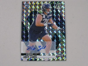 2025 Panini Mosaic Silver Mosaic Prizm Autograph Auto #328 Grey Zabel Rookie RC - Picture 1 of 2