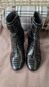 Kurt Geiger Ringo Black Croc Effect Ankle Boot Great Condition Size UK 6 - Picture 1 of 12