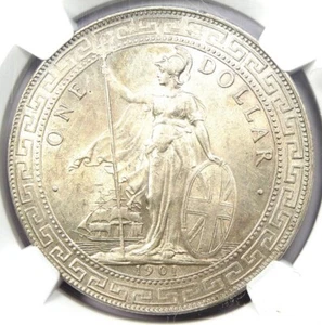 1901-B Great Britain Trade Dollar T$1. Certified NGC Uncirculated Detail. UNC MS - Picture 1 of 5