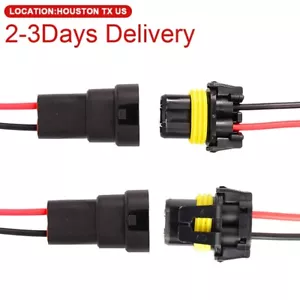 US Location 9006 HB4 Male Bulb Socket Female Connector Headlight Wire Harness - Picture 1 of 10