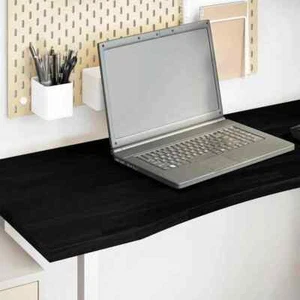 Schreibtischplatte Dunkelbraun 120x60x2,5 cm Massivholz Eiche - Bild 1 von 10