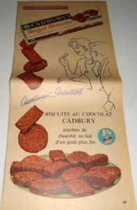 1960 CADBURY'S REGAL BISCUITS ORIGINAL AD IN FRENCH - Bild 1 von 1