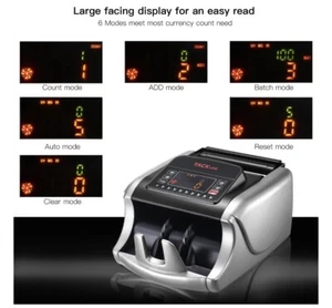 Tacklife Money Counter Machine w/ Counterfeit Detection - Banknote Sorter - Picture 1 of 10