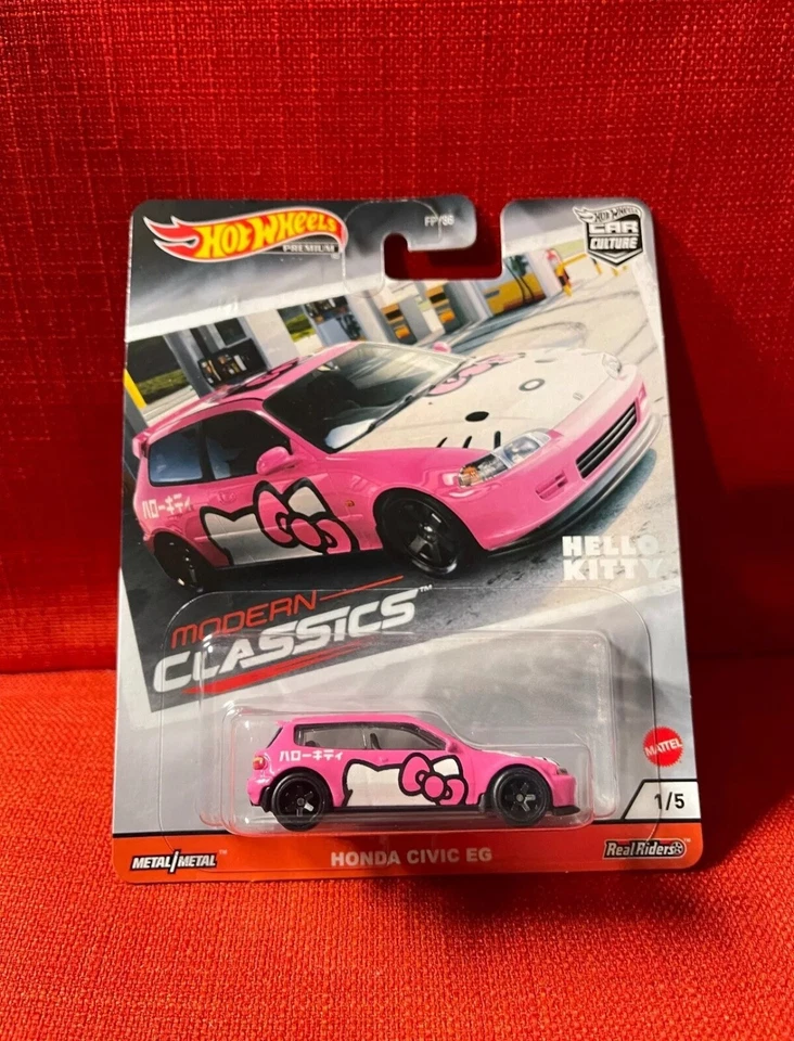 Honda Civic EG Hello Kitty ModernClassics Hot Wheels 1/64 RARE - Immagine 1 di 1