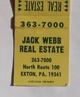 1960s? Jack Webb Real Estate North Route 100 Exton PA Chester Co Matchbook